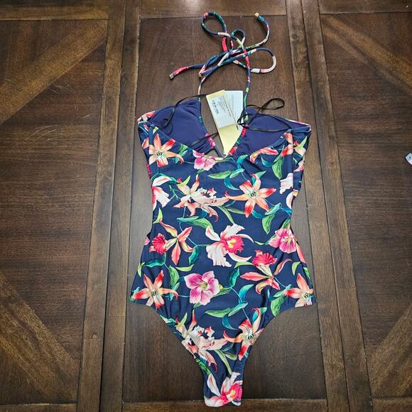 PatBO Laelia One-Piece Swimsuit Women’s M NEW Halterneck Floral Cutout Resort - Picture 9 of 16